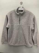 Vintage Eddie Bauer EBTek 1/4 Zip Sweatshirt Mens XL Gray Pullover Fleece