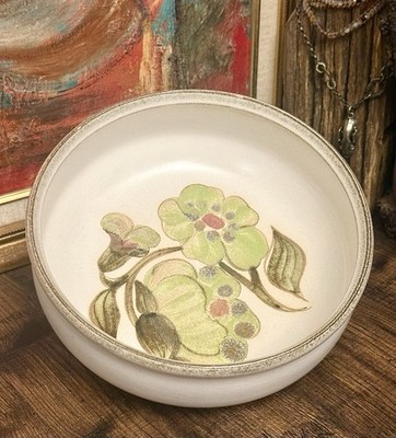 VTG 70s 80s DENBY Langley TROUBADOUR Lg 9.25  Serving Bowl Cottage Farmhouse
