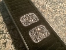 Vintage antique shoe buckles Pair of gorgeous steel-cut buckles