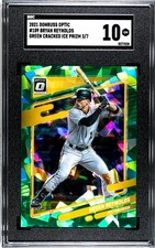 2021 Panini Donruss Optic #109 Bryan Reynolds SGC 10 Green Cracked Ice /7