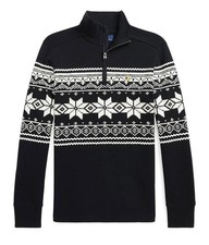 Polo Ralph Lauren Boys' 1/4 Zip Pullover Cotton Sweater Large 14-16