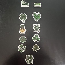 11PCS Irish-Themed Stickers Featuring Luck And Shamrock Free Shipping
