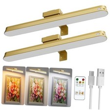 Picture Lights for Wall Battery Operated, 2-Pack 16in Magnetic Rechargeable 