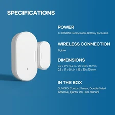 2 Pack OUVOPO Zigbee Sensor, Smart Door and Window Sensor, Hub Required