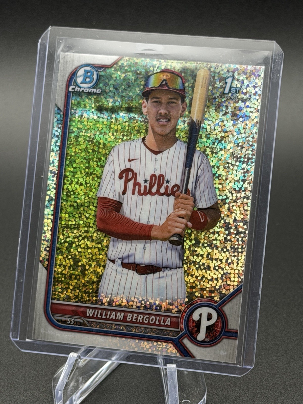 2022 Bowman Chrome Prospects Refractor Speckle BCP-159 William Bergolla /299 RC