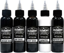Greywash Tattoo Ink Set - 5 Shades for Bold and Smooth Transitions