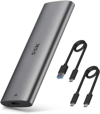 SSK NVMe SATA SSD Enclosure USB-C 3.2 Gen 2 10Gbps