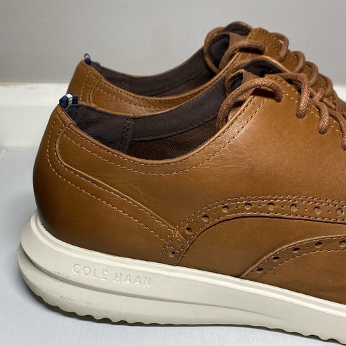 Cole Haan Grand Plus British Tan Wingtip Oxford Shoes Men’s Size 10 - C36939 - Picture 7 of 15