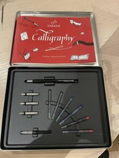 Parker Calligraphy Set Un Used In A President Tin And Booklet