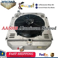 Aluminum Radiator Shroud Fan For 1947-1954 Chevy Truck 3100 3600 3800 Pickup V8 Aluminum Radiator Shroud Fan For 1947-1954 Chevy Truck 3100 3600 3800 Pickup V8