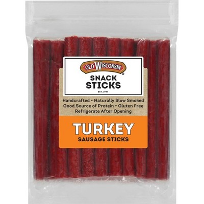 Turkey Sausage Snack Sticks, Naturally Smoked, Ready to Eat, High Protein, Lo...