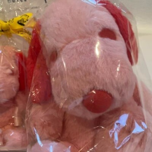 Snoopy Plush Doll Pink S & M Size Set PEANUTS HOTEL ROOM64 Official New - Picture 18 of 24