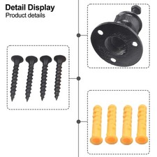 Railing Guide Fixing Parts Handrail Bracket Support 6.5cm/2.56in Black