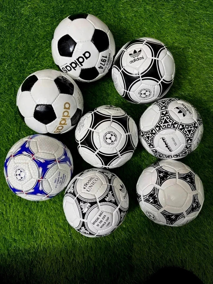 8 Pcs Adidas Historical Mini Balls Set FIFA World cup 1970 to 1998