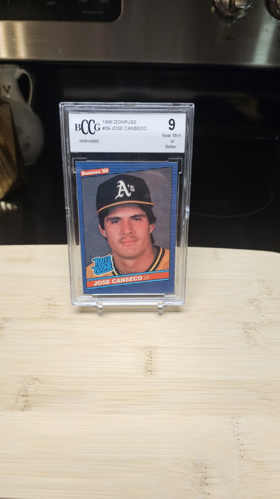 JOSE CANSECO 1986 DONRUSS RATED ROOKIE #39 BECKETT 9 MINT OR BETTER