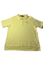 Vintage Burberry Yellow Polo Short Sleeve Shirt Unisex 100 Cotton