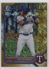 2022 Bowman Chrome Prospects Gold Shimmer Refractor 17/50 Dustin Harris 06qf