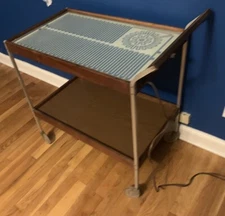 Salton Hotable Hotray Mayfair Two Tier Heated Serving Cart H-158S Vintage 1960's