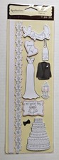 Recollections Wedding Bride Groom Cake Chipboard Scrapbooking Stickers RARE