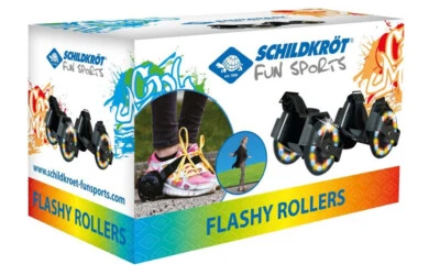 Schildkröt 2 Fersenroller LED Beleuchtung Funsport 970302 Flashy Roller Schwarz