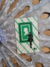Vintage Silhouette Playing Card, Midcentury Swap Trade Card, Journal crafts