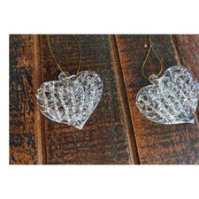 Glass Blown Heart Ornaments for Christmas/Valentine's