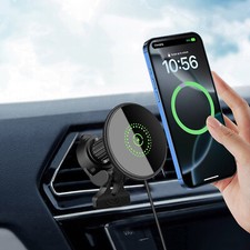US 30W Magnetic Wireless Car Charger Phone Mount For Apple iPhone Air 17e 16 15