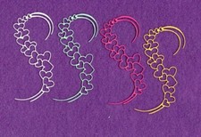 HEART SWIRLS  2 Valentine die cuts scrapbook cards