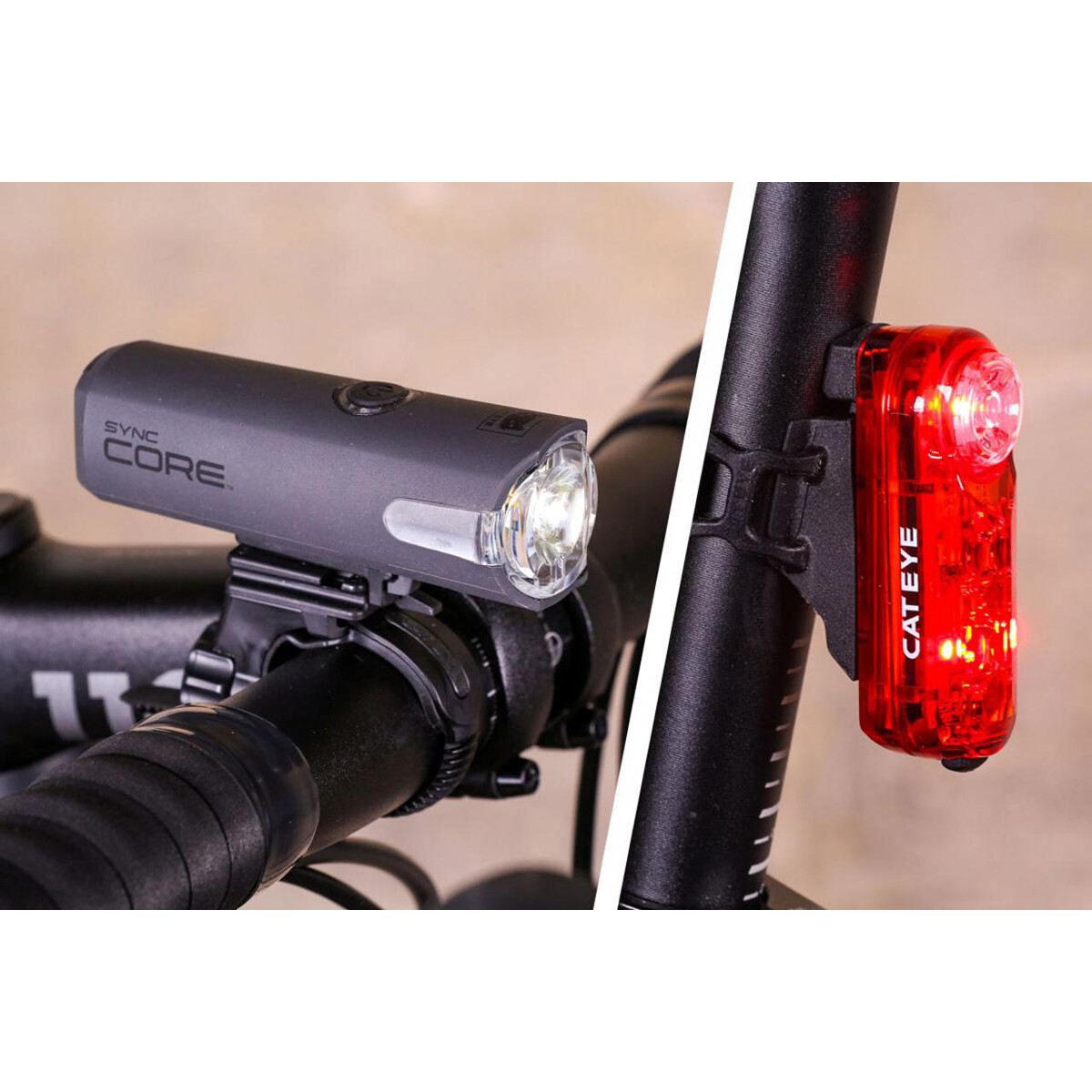 CatEye Sync Core and Kinetic Bicycle Light Kit - NW100RC