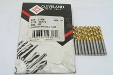10 pcs CLEVELAND #20 Cobalt 135 DEG Parabolic TiN Screw Machine Length Drills