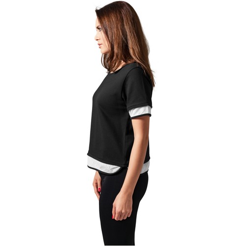 Urban Classics Ladies Terry Mesh Tee Top Shirt Women's Top Sports Shirt - Picture 3 of 10