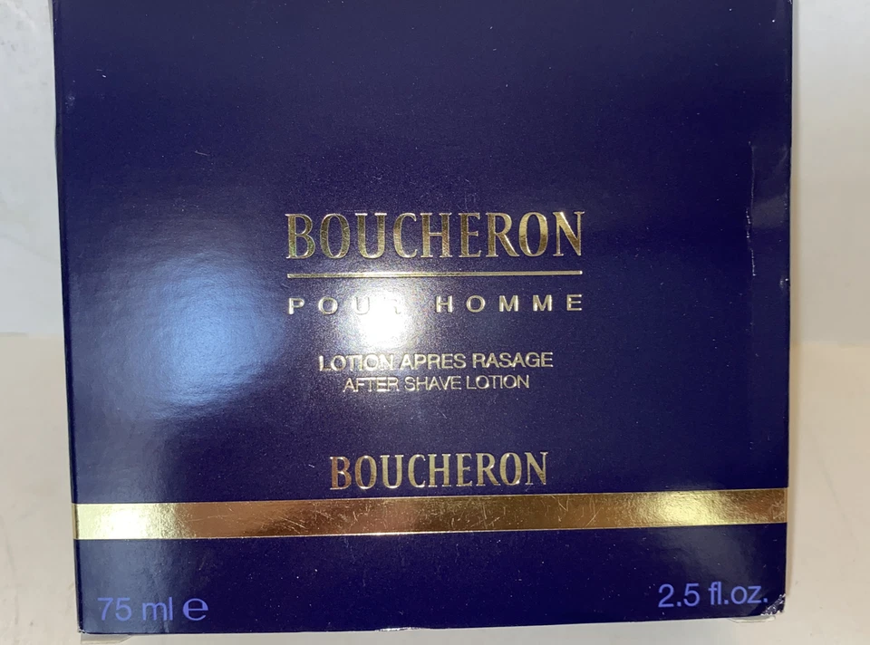 BOUCHERON " POUR HOMME" loción para después del afeitado 2,5 FL OZ 75 ml celofán sellado Foto 3 de 4