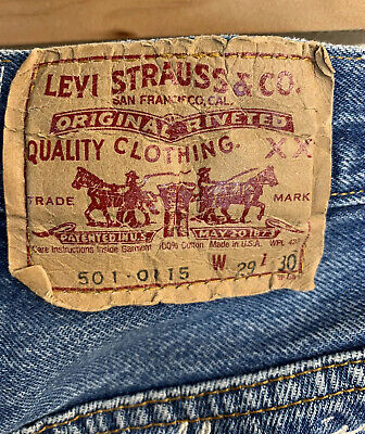 VINTAGE LEVIS 501 501-0115 Embroidered Bottom 80s USA VINTAGE LEVIS 501 501-0115 Embroidered Bottom 80s USA