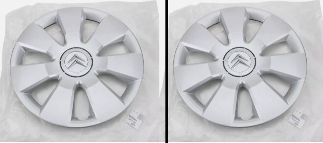 Enjoliveur de roue 16'' Citroën Jumpy III d'origine - Paire d'enjoliveurs gris pour jante tôle