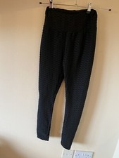 black textured leggings size s