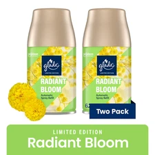 Glade Automatic Spray Air Freshener, Radiant Bloom, 12.4 oz, Pack of 2 Refills
