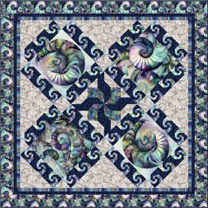 Quilting Treasures - Seashell Soiree - Abstract Texture - Multi, BTY - Image 4 of 4