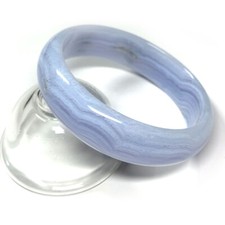 Real Genuine Natural Blue Chalcedony Bangle Bracelet Bangles 60mm 2.35inch