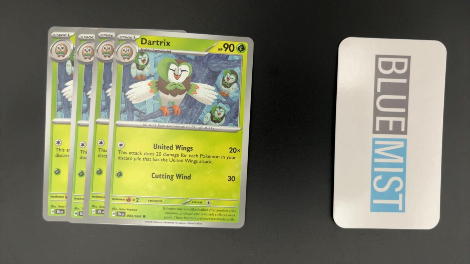 4x Dartrix 004/064 4x Playset Common Non-Holo SFA EN Pokemon The Card Game TCG