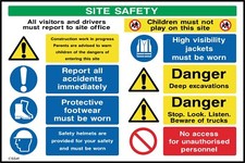 Site Safety Sign or Sticker - All Materials & Sizes (CSS41)