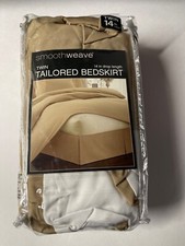 smoothweave Tailored 14-Inch Drop Twin Bed Skirt in Mocha