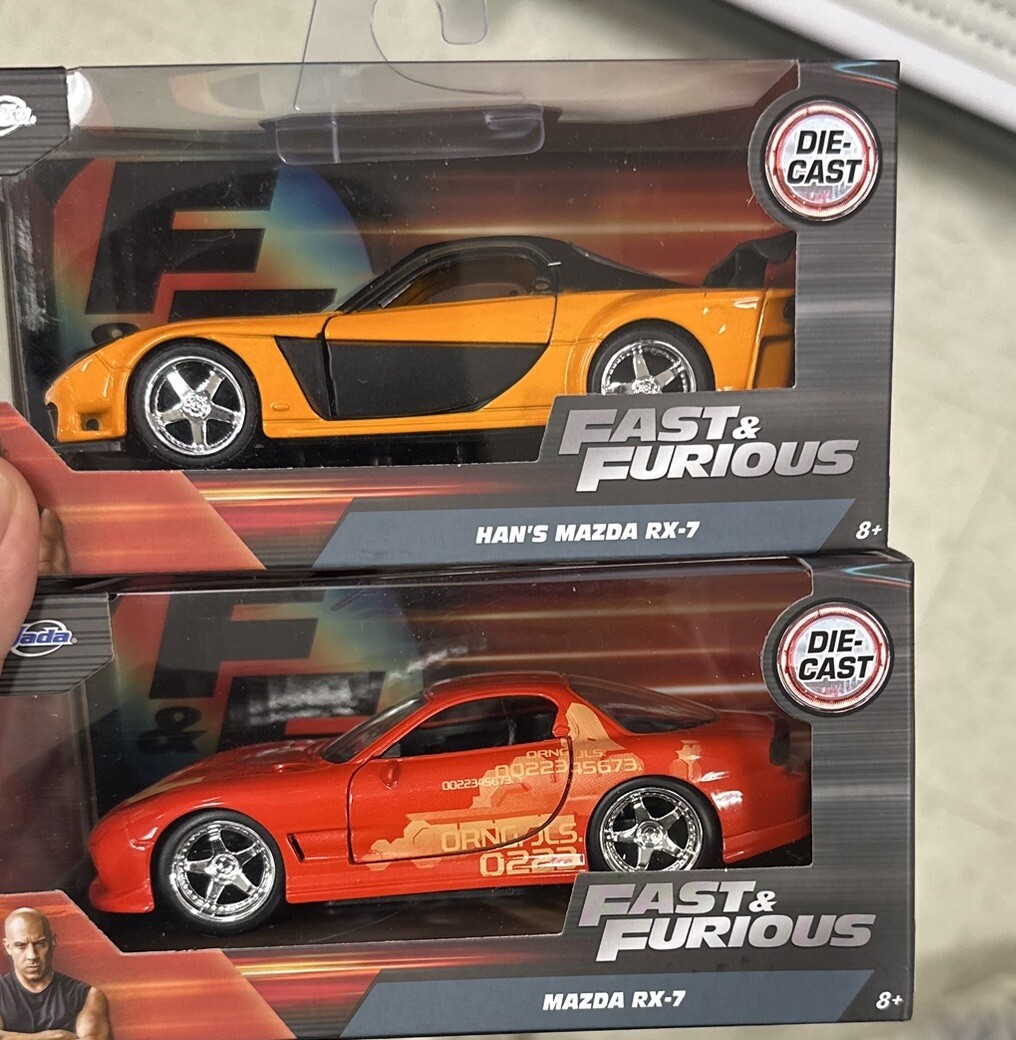 Fast and Furious Mazda RX 7 And Han's Rx7 1:32 Scale Jada | eBay