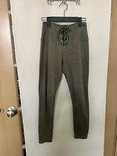 Aerie Womens Medium Olive Green Lace Up Chill Play Move Legging