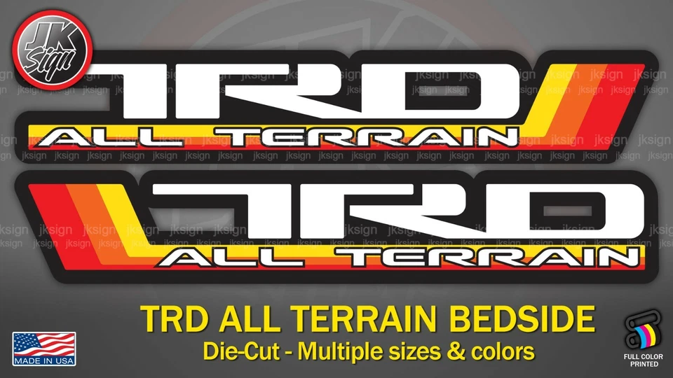 Calcomanía todo terreno junto a la cama se adapta a TOYOTA TRD Tacoma Tundra FJ Cruiser 4 Runner Foto 3 de 4