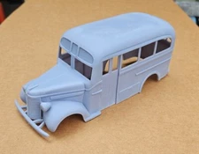 ABS-LIKE 3D RESIN PRINTED 1/25 1940 CHEVROLET SCHOOL BUS BODY - RH DRIVE