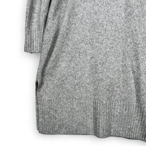 H&M Midi Jumper Dress Plus Size XL Light Grey Wool Blend Knit Warm Roll Neck - Picture 5 of 11