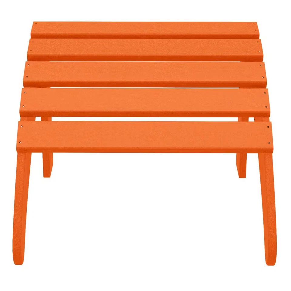 District Orange Plastic Outdoor Adirondack Chair Folding Ottoman - Image 3 of 4