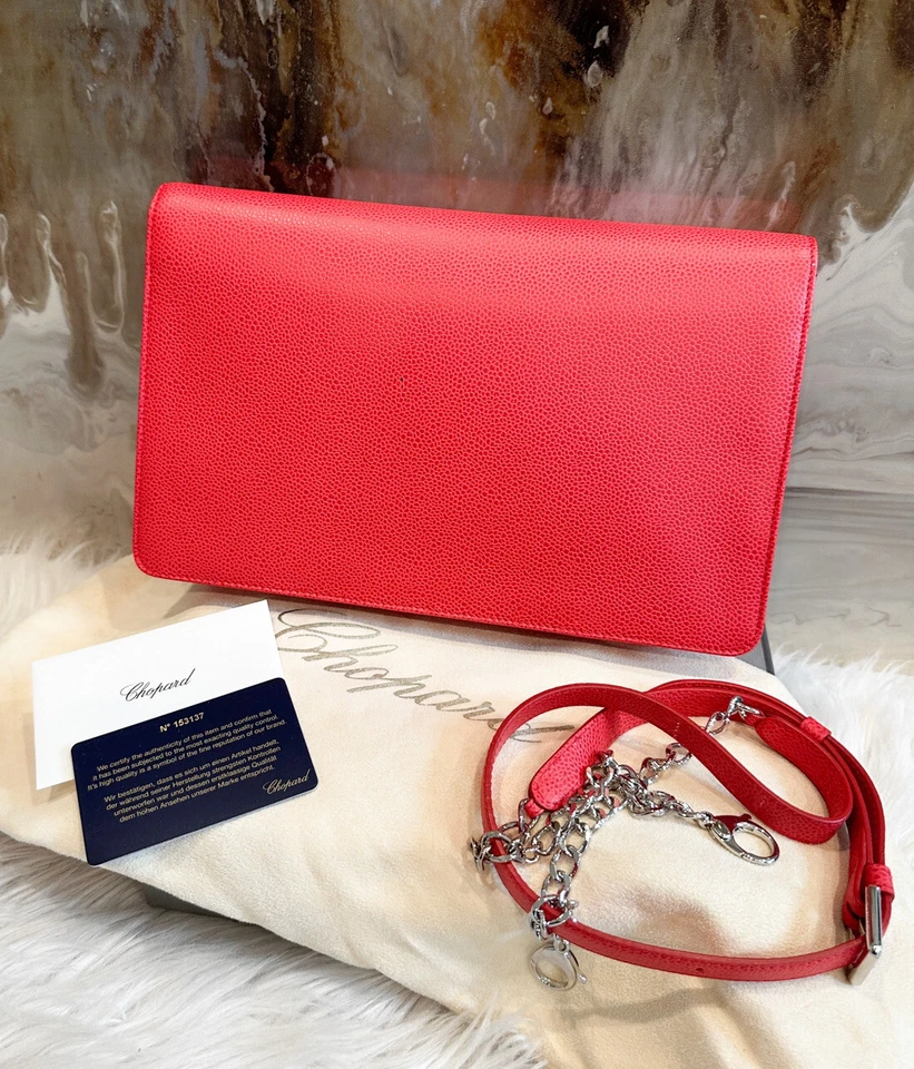 Bolso de Mano/Bolso de Hombro CHOPARD Rosa Granulado 2 Vías Monoco Cadena Foto 2 de 4