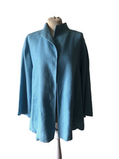 ** Eileen Fisher ** Linen / Cotton ** High Neck Jacket ** 1x (xl) **