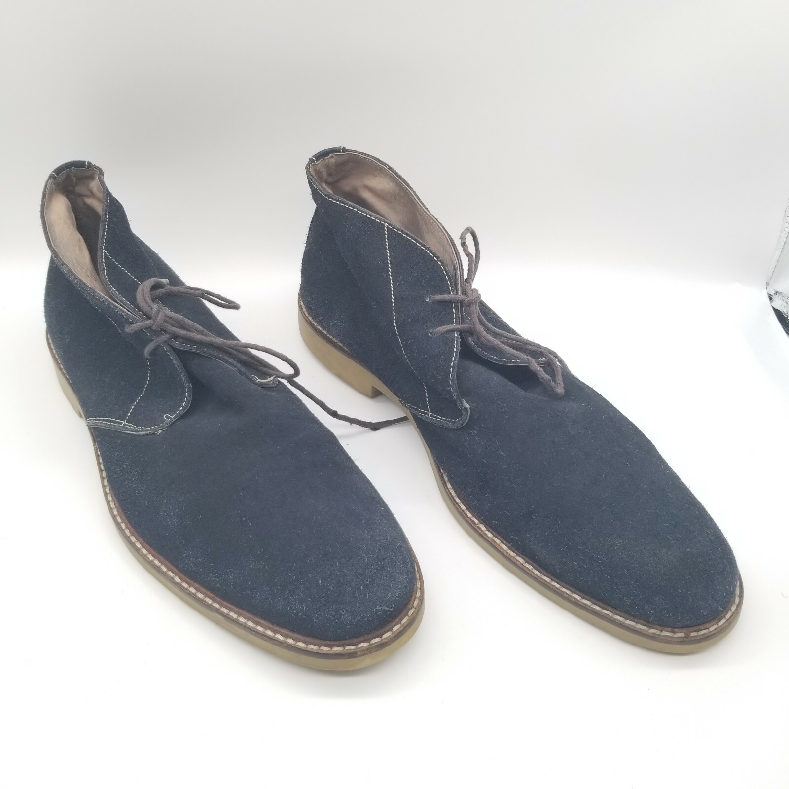 Banana Republic Mens Navy Suede Chukka 